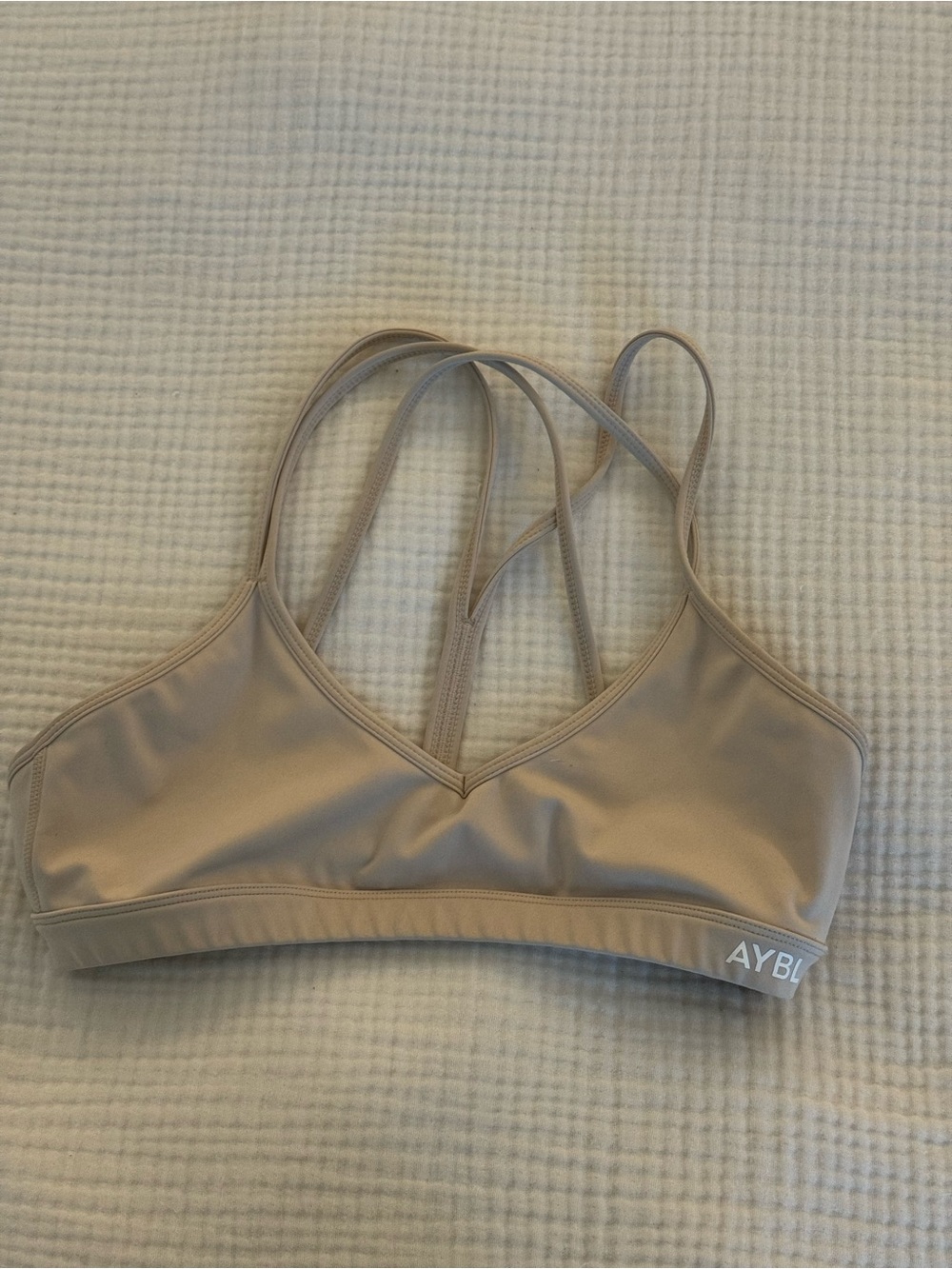 AYBL Light Beige Strappy Sports Bra